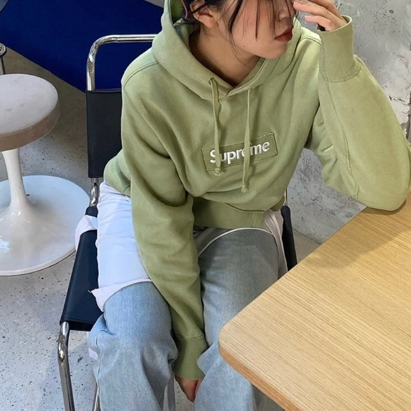Authentic Supreme Sage Color Box Hoodie - Picture 2 of 12
